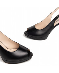 DECOLLETE' NEROGIARDINI DONNA NAPPA PANDORA NERO TPU FLORES AZZORRE N POLI.12438 PLATO' E307250DE/100