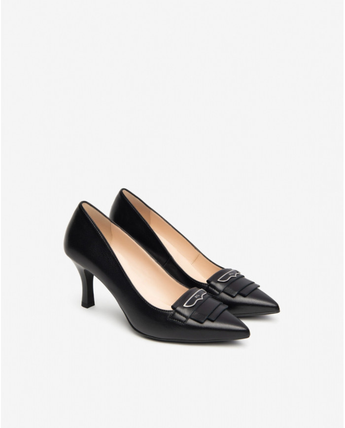 DECOLLETE NEROGIARDINI DONNA NAPPA PANDORA NERO TPU FONTE NERO TACCO 7,5CM I410800DE/100