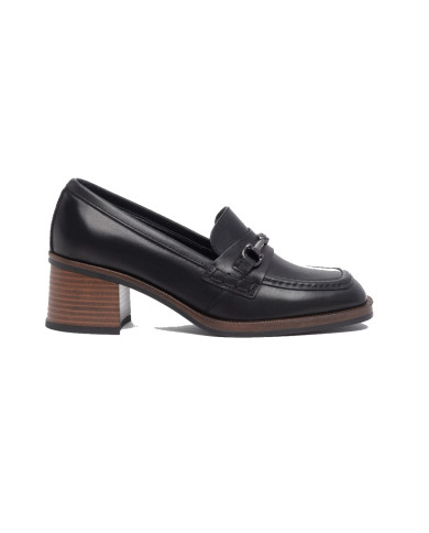 MOCASSINI CON TACCO NEROGIARDINI DONNA IN PELLE NERO I308180D/100