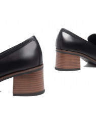 MOCASSINI CON TACCO NEROGIARDINI DONNA IN PELLE NERO I308180D/100