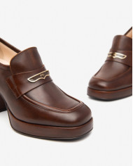 MOCASSINI NEROGIARDINI DONNA DELAVATO BEIGE TPU ORTONA FERRARA TACCO 9CM I410904D/412