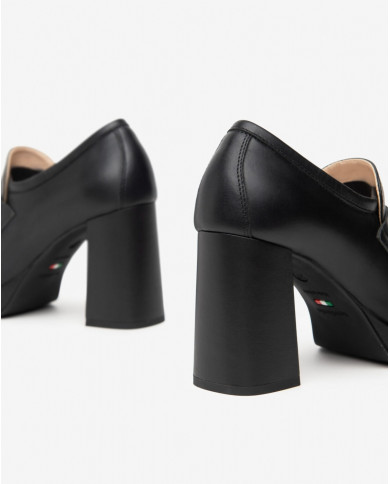 MOCASSINI NEROGIARDINI DONNA GUANTO NERO TPU PAVIA 8271 NERO TACCO 9CM  I410902D/100