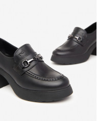 MOCASSINO NEROGIARDINI DONNA GUANTO NERO TR MURA LIGHT TACCO 7CM I411290D/100