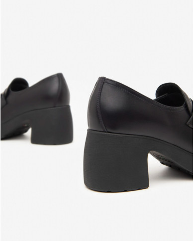 MOCASSINO NEROGIARDINI DONNA GUANTO NERO TR MURA LIGHT TACCO 7CM I411290D/100
