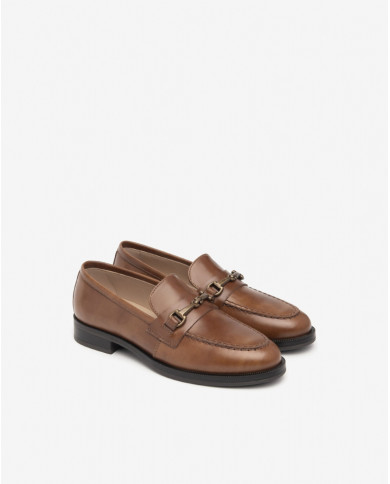 MOCASSINO NEROGIARDINI DONNA MANOLETE CUOIO TR BORMIDA T.MORO I411260D/400
