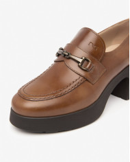 MOCASSINO NEROGIARDINI DONNA MANOLETE CUOIO TR MURA LIGHT TACCO 7CM I411290D/400