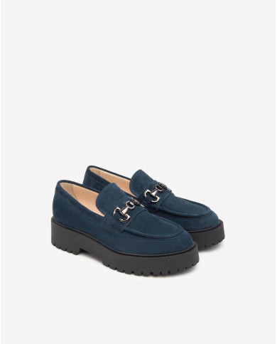MOCASSINO NEROGIARDINI DONNA VELOUR INCANTO TR TAVERNA  LIGH TACCO 4CM I411390/207