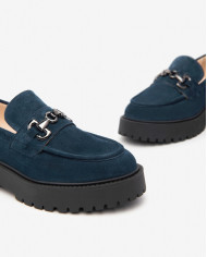 MOCASSINO NEROGIARDINI DONNA VELOUR INCANTO TR TAVERNA  LIGH TACCO 4CM I411390/207