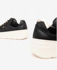 SNEAKERS NEROGIARDINI DONNA AROLD VELO NERO GUANTO NERO T.BRILL PLATINO I411630D/100