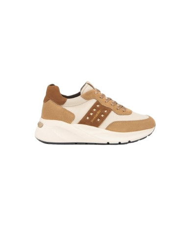 SNEAKERS NEROGIARDINI DONNA VELOUR AMBRA VELVET MILK SIERRA MALTO T.BRILL PLATINO I411524D/424
