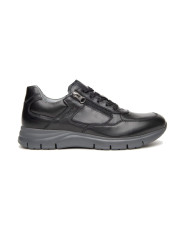 SNEAKERS NEROGIARDINI UOMO IN PELLE NERO ZIP I102153U/100