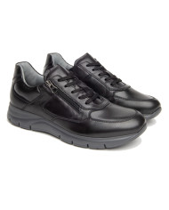 SNEAKERS NEROGIARDINI UOMO IN PELLE NERO ZIP I102153U/100