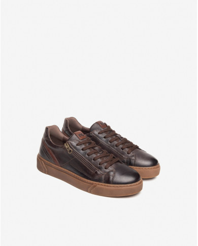 SNEAKERS NEROGIARDINI UOMO PELLE OSAKA T.MORO TRAPPER LEGNO TR I400430U/300