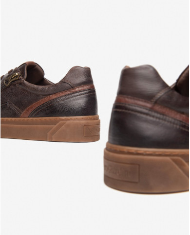 SNEAKERS NEROGIARDINI UOMO PELLE OSAKA T.MORO TRAPPER LEGNO TR I400430U/300