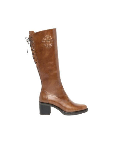 STIVALI NEROGIARDINI DONNA IN PELLE MANOLETE CUOIO TR SPADA  TACCO 6,5CM I411811D/400