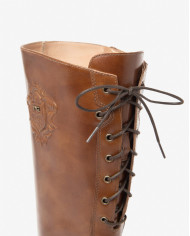 STIVALI NEROGIARDINI DONNA IN PELLE MANOLETE CUOIO TR SPADA  TACCO 6,5CM I411811D/400