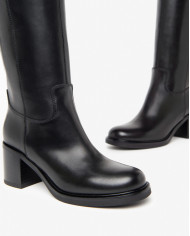 STIVALI NEROGIARDINI DONNA IN PELLE GUANTO NERO TR IMOLA TACCO 6,5CM I411790D/100