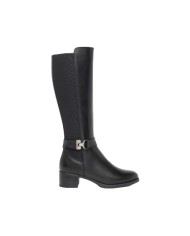 STIVALI NEROGIARDINI DONNA IN PELLE GUANTO NERO ELASTICO NERO TR BRESCIA TACCO 4CM I411750D/100