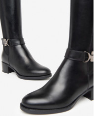 STIVALI NEROGIARDINI DONNA IN PELLE GUANTO NERO ELASTICO NERO TR BRESCIA TACCO 4CM I411750D/100