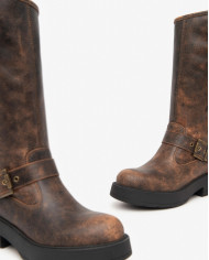 STIVALI NEROGIARDINI DONNA IN PELLE AVIATOR T.MORO TR PULA I411984D/300