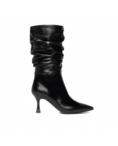 STIVALI NEROGIARDINI DONNA IN PELLE NERO TACCO 7,5 CM ZIP  I205587DE/100