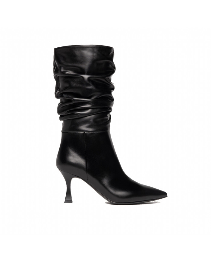 STIVALI NEROGIARDINI DONNA IN PELLE NERO TACCO 7,5 CM ZIP  I205587DE/100