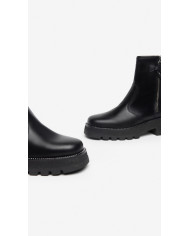 STIVALETTI NEROGIARDINI DONNA IN PELLE NERO ZIP I309031D/100