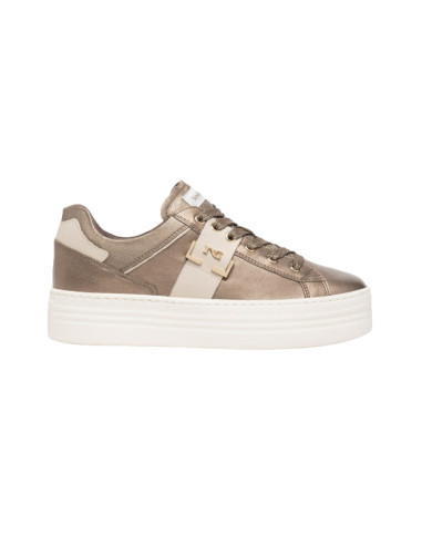 SNEAKERS NEROGIARDINI DONNA IN PELLE BROWN IVORY I308412D/322