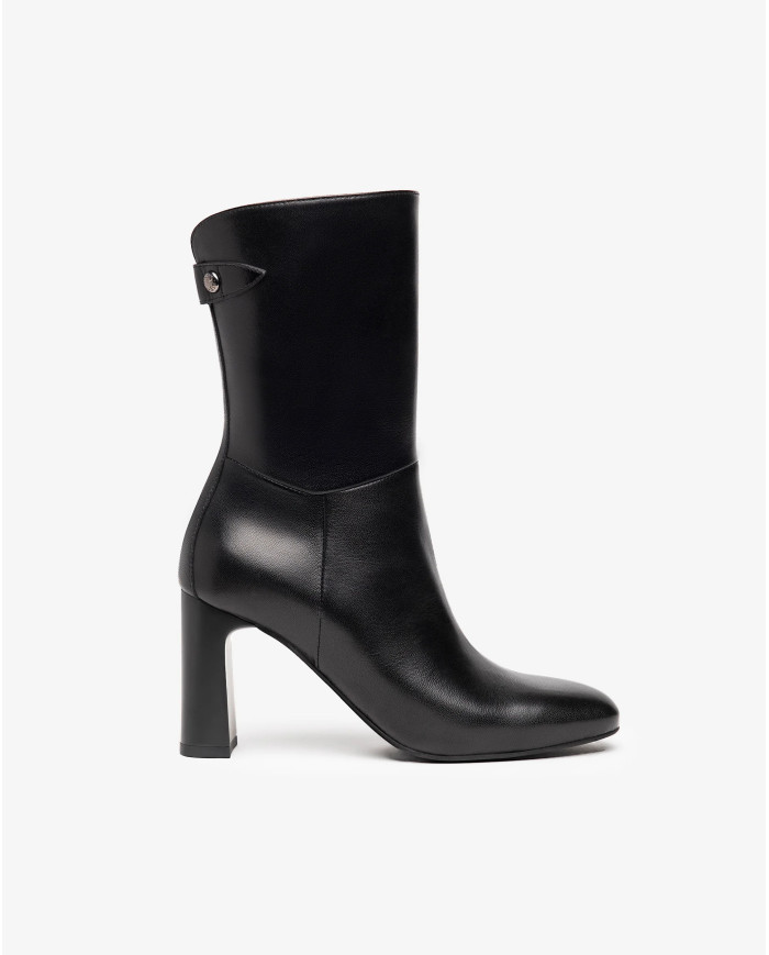 TRONCHETTO NERO GIARDINI VITELLO NERO TACCO 8,5CM I205660DE/100