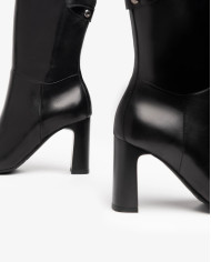 TRONCHETTO NERO GIARDINI VITELLO NERO TACCO 8,5CM I205660DE/100