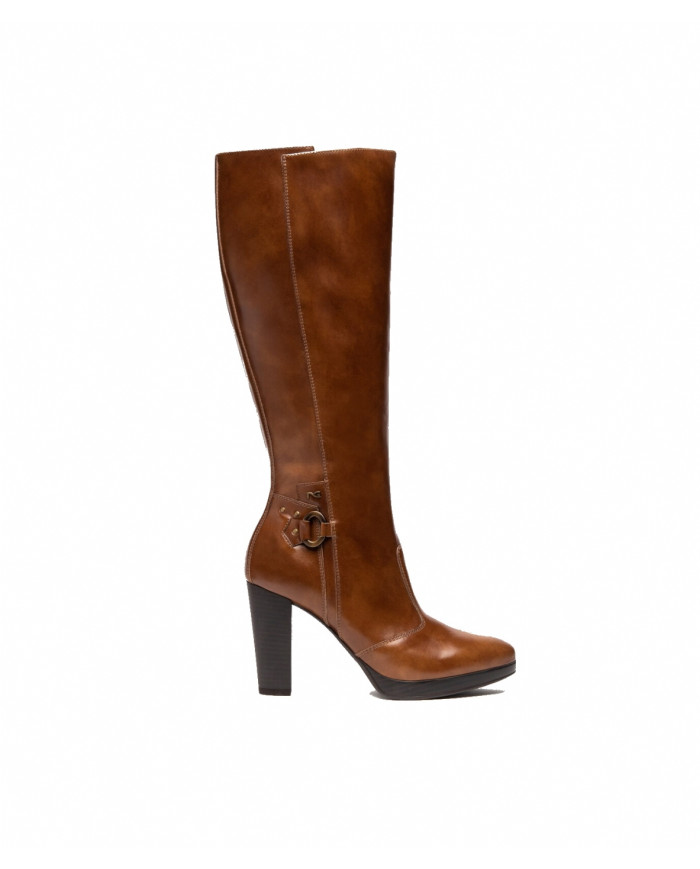 STIVALE NEROGIARDINI DONNA MANOLETE COLORE CUOIO 9.5CM I205740D/400