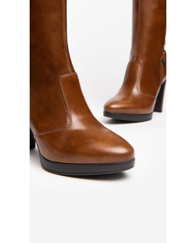 STIVALE NEROGIARDINI DONNA MANOLETE COLORE CUOIO 9.5CM I205740D/400
