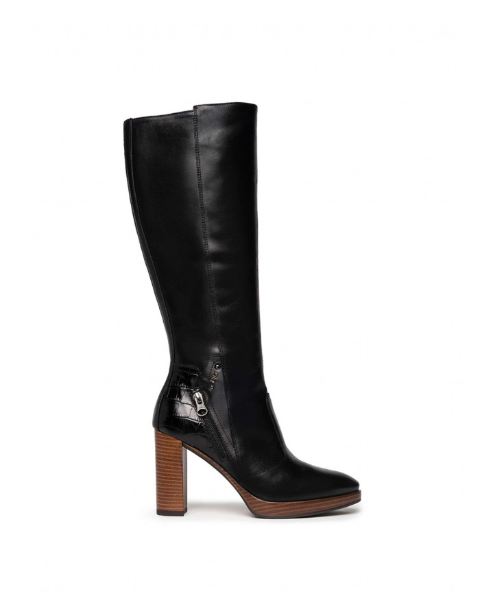 STIVALE CON TACCO NEROGIARDINI DONNA GUANTO NERO ZEUS NERO I205730D/100