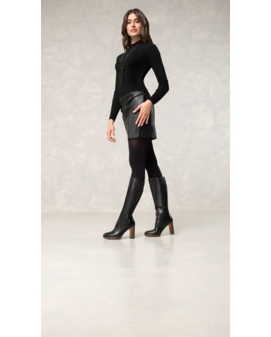 STIVALE CON TACCO NEROGIARDINI DONNA GUANTO NERO ZEUS NERO I205730D/100