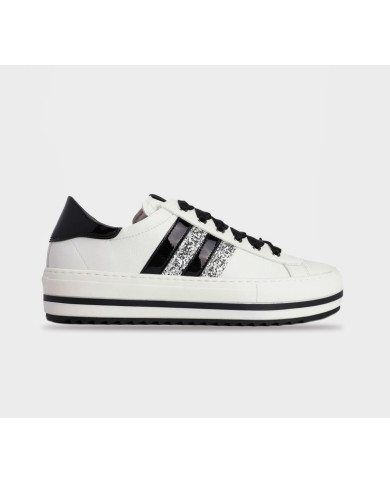 SNEAKERS NEROGIATDINI DONNA BIANCO NERO E031580F/707