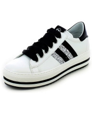SNEAKERS NEROGIATDINI DONNA BIANCO NERO E031580F/707