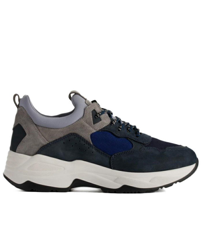 SNEAKERS NEROGIARDINI UOMO NABUK BLU NOTTE GOMMATO PETROL A901273U/217
