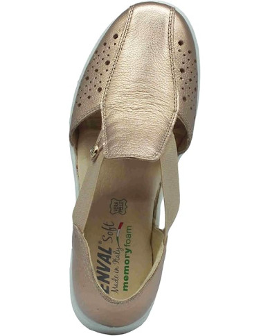 MOCASSINO ENVAL SOFT DONNA  FIORE BOT.OMEGA CHAMPAGNE 7755533