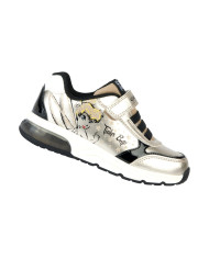 SNEAKERS GEOX BAMBINA J SPACECLUB G.D - GBK PE+VE.SI PALTINO/BLACK TG.28-35 J368VD 0AJ02 C2229/B