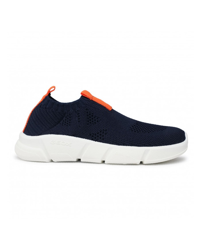 SNEAKERS GEOX BAMBINO J ARIL B. A - TESS. A MAGLIA NAVY/ORANGE J02DMA 0006K C0820