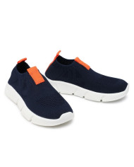 SNEAKERS GEOX BAMBINO J ARIL B. A - TESS. A MAGLIA NAVY/ORANGE J02DMA 0006K C0820