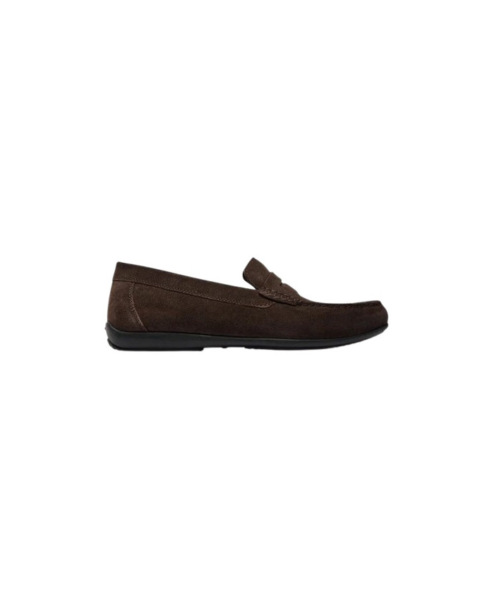 MOCASSINI GEOX UOMO U ASCANIO C - SCAM.  DK BROWN SLIP-ON U450WC 00022 C6006