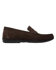 MOCASSINI GEOX UOMO U ASCANIO C - SCAM.  DK BROWN SLIP-ON U450WC 00022 C6006