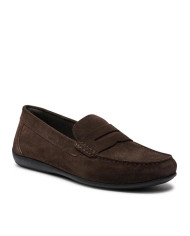 MOCASSINI GEOX UOMO U ASCANIO C - SCAM.  DK BROWN SLIP-ON U450WC 00022 C6006