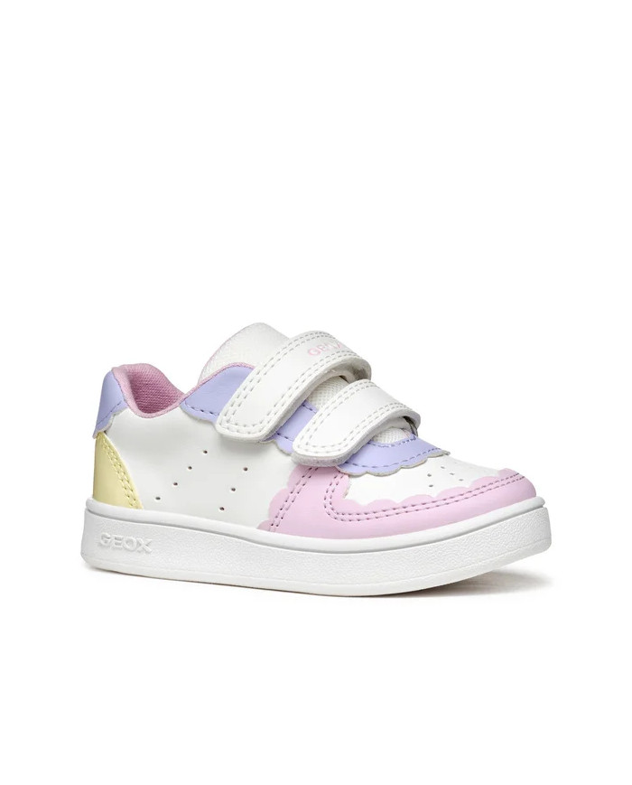 SNEAKERS GEOX PRIMI PASSI BAMBINA  B ECLYPER A - VIT.SINT.  WHITE/LT YELLOW  B555MA 000BC C1372