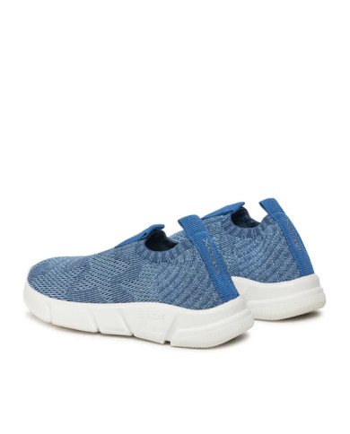 SNEAKERS  GEOX BAMBINO J ARIL G. E - SHINY KNITT.TEXT DK SKY