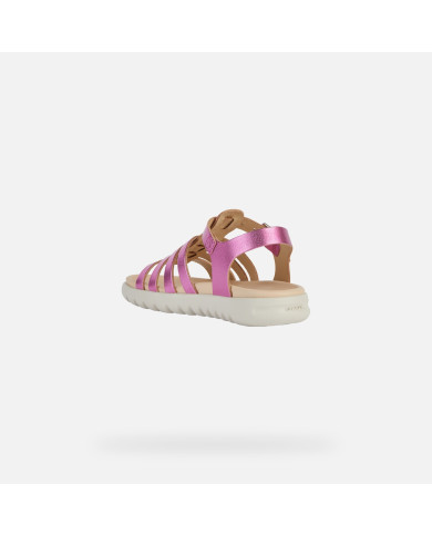 SANDALI GEOX BAMBINA J S.SOLEIMA G. B - VIT.METAL.  FUCHSIA TG:28-35 J35GSB 000CF C8002/B