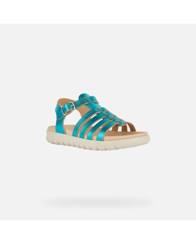 SANDALI GEOX BAMBINA J S.SOLEIMA G. B - VIT.METAL. EMERALD J35GSB 000CF C3035/B tg: 28-35 J35GSB 000CF C3035/B 