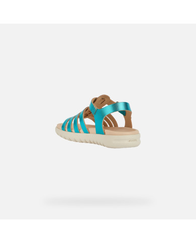 SANDALI GEOX BAMBINA J S.SOLEIMA G. B - VIT.METAL. EMERALD J35GSB 000CF C3035/B tg: 28-35 J35GSB 000CF C3035/B 