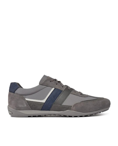 SNEAKERS GEOX UOMO U WELLS A - SCAM.+TESSUTO  DK STONE U45T5A 02211 C9371